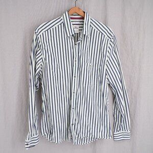 Lacoste Alligator Men's Casual Button Down Striped Shirt - size 42